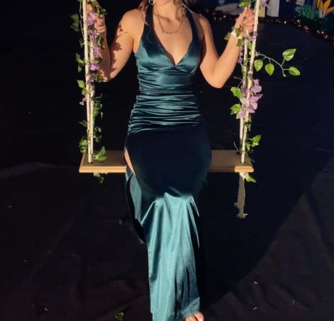Sexy Backless Slit Mermaid Evening Dress Long Prom Party Dress - VelvetHem