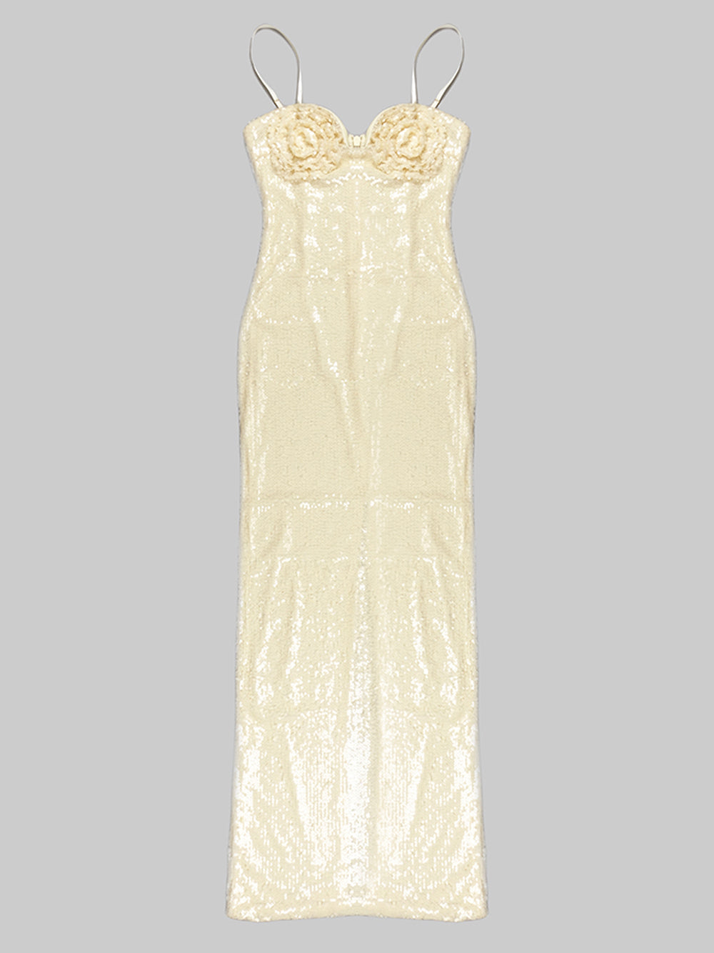 UMMA Sequins Maxi Dress in Beige