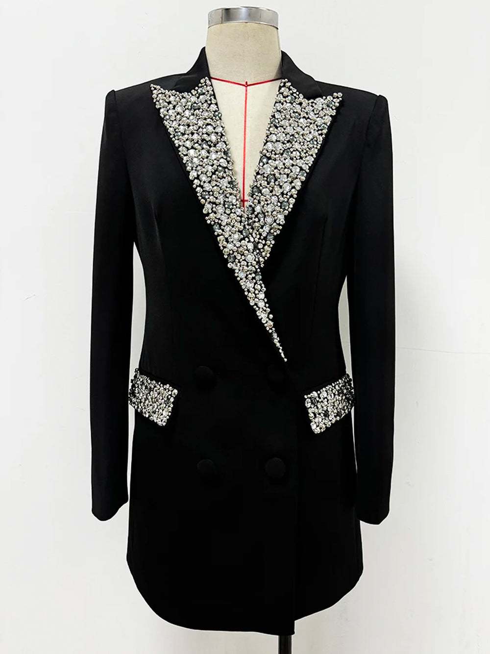 AMANZE Crystal Embellished Blazer Mini Dress