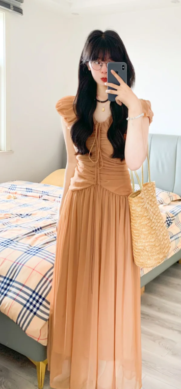 New Pretty French-style Elegant Summer Women's Long Dress - VelvetHem