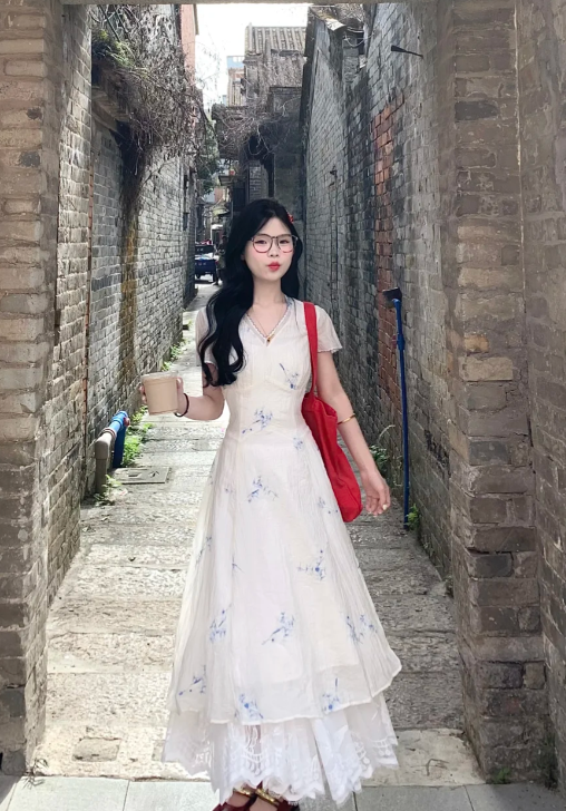 New Pretty French-style Elegant Summer Women's Long Dress - VelvetHem