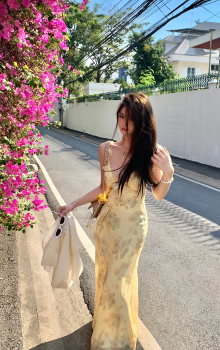 New Pretty French-style Elegant Summer Women's Long Dress - VelvetHem