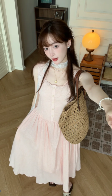New Pretty French-style Elegant Summer Women's Long Dress - VelvetHem