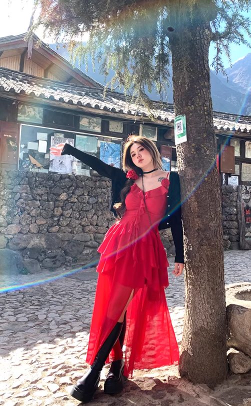 New Pretty French-style Elegant Summer Women's Long Dress - VelvetHem
