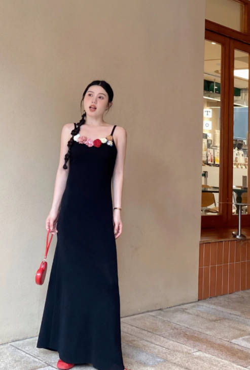 New Pretty French-style Elegant Summer Women's Long Dress - VelvetHem