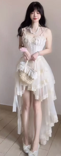 New Pretty French-style Summer Women's Long Dress - VelvetHem