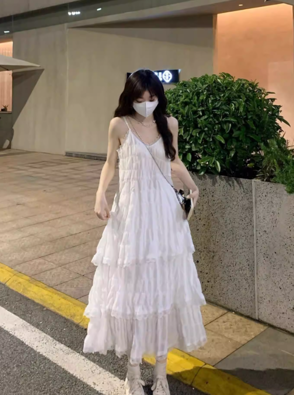 New Pretty French-style Elegant Summer Women's Long Dress - VelvetHem