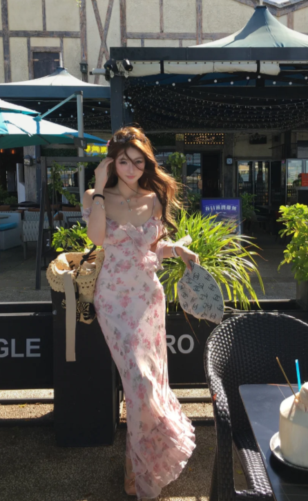 New Pretty French-style Elegant Summer Women's Long Dress - VelvetHem