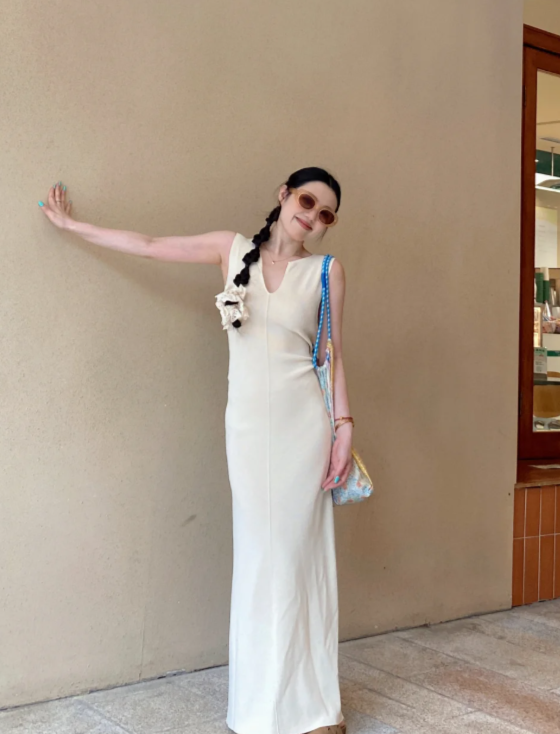 New Pretty French-style Elegant Summer Women's Long Dress - VelvetHem