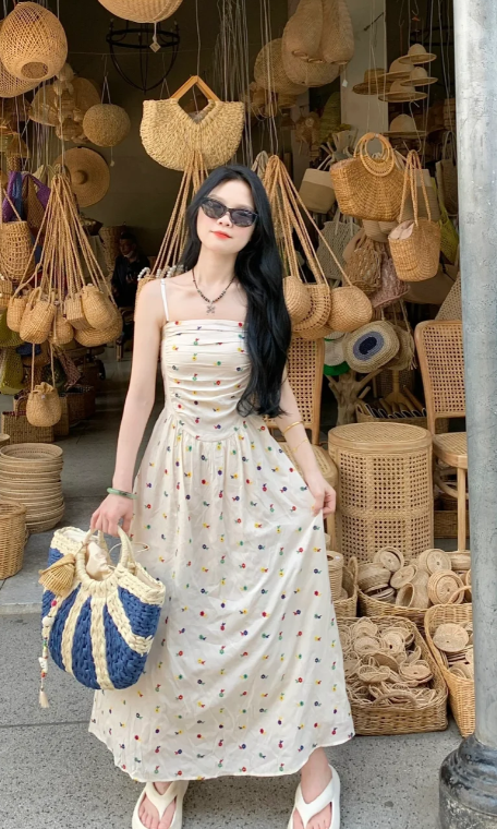 New Pretty French-style Elegant Summer Women's Long Dress - VelvetHem