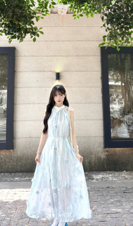 New Pretty French-style Elegant Summer Women's Long Dress - VelvetHem