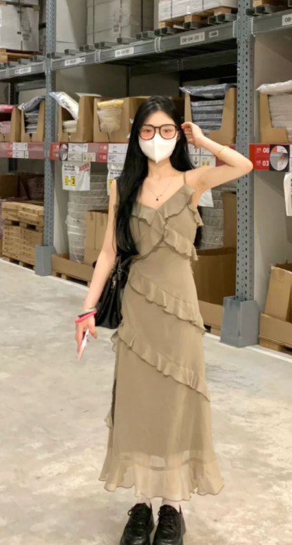 New Pretty French-style Elegant Summer Women's Long Dress - VelvetHem