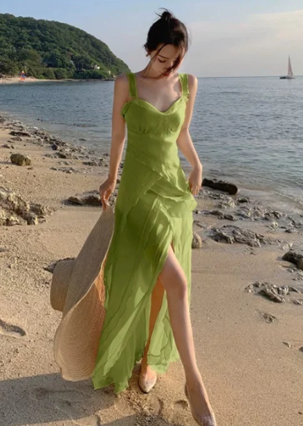 New Pretty French-style Elegant Summer Women's Long Dress - VelvetHem