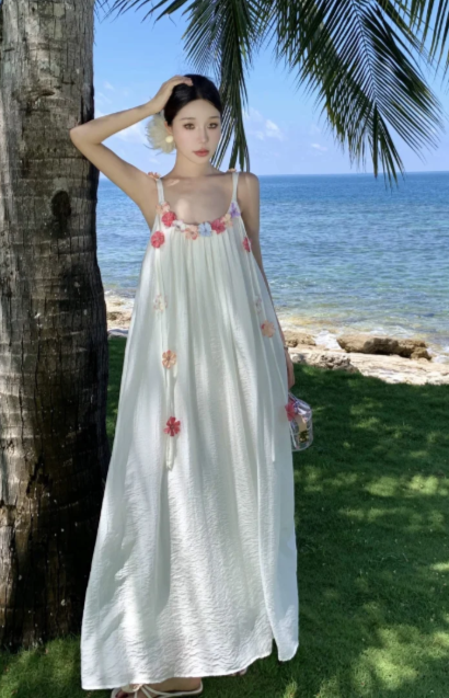 New Pretty French-style Elegant Summer Women's Long Dress - VelvetHem