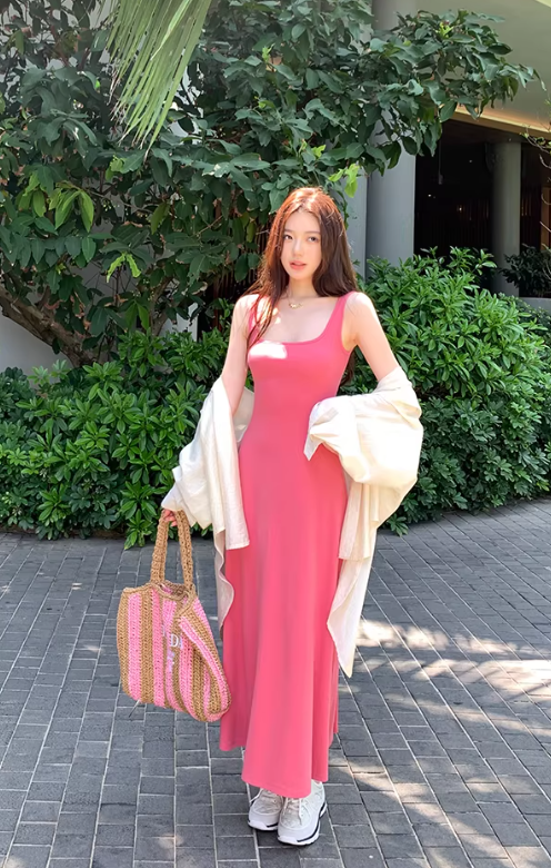 New Pretty French-style Elegant Summer Women's Long Dress - VelvetHem