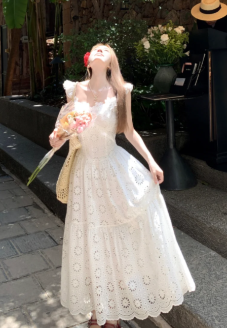 New Pretty French-style Elegant Summer Women's Long Dress - VelvetHem
