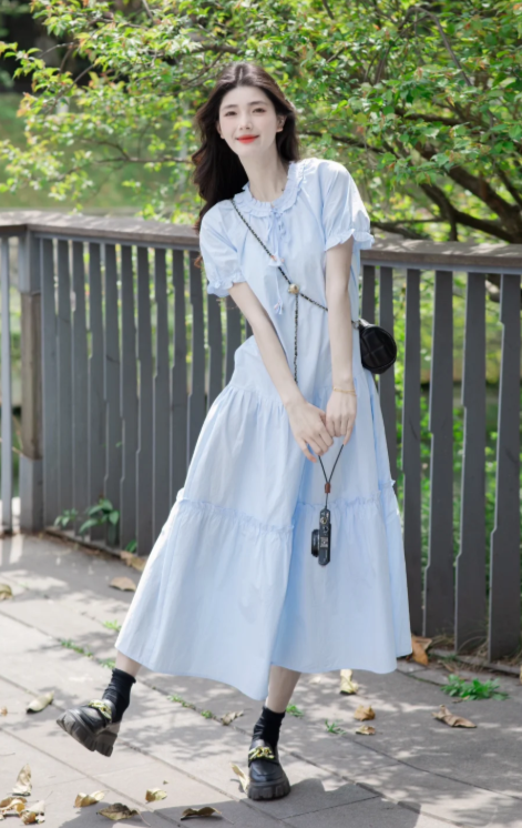 New Pretty French-style Elegant Summer Women's Long Dress - VelvetHem