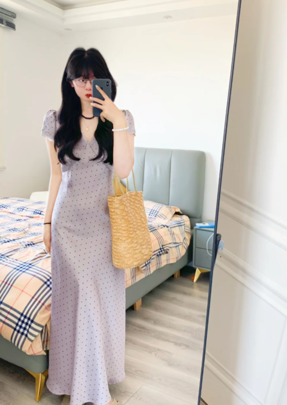 New Pretty French-style Elegant Summer Women's Long Dress - VelvetHem