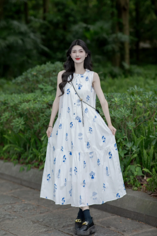 New Pretty French-style Elegant Summer Women's Long Dress - VelvetHem