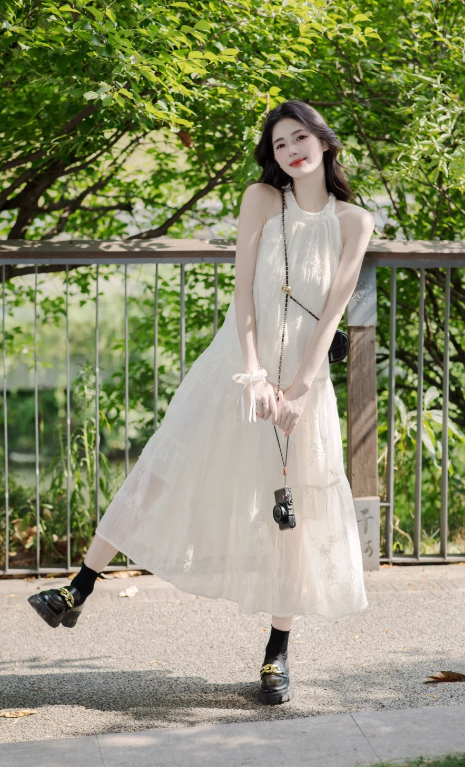 New Pretty French-style Elegant Summer Women's Long Dress - VelvetHem