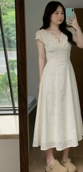 New Pretty French-style Elegant Summer Women's Long Dress - VelvetHem