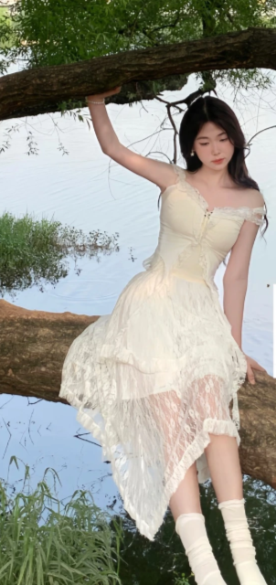 New Pretty French-style Elegant Summer Women's Long Dress - VelvetHem
