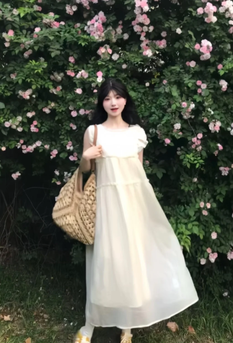 New Pretty French-style Elegant Summer Women's Long Dress - VelvetHem