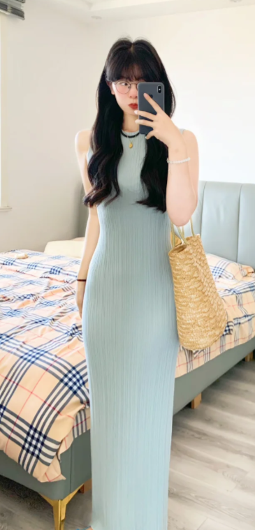 New Pretty French-style Elegant Summer Women's Long Dress - VelvetHem