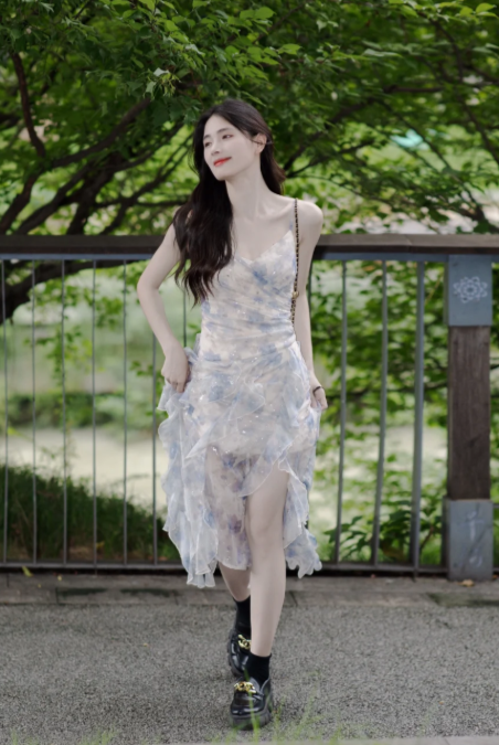 New Pretty French-style Elegant Summer Women's Long Dress - VelvetHem