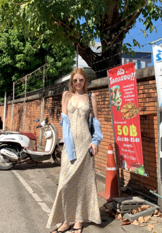 New Pretty French-style Elegant Summer Women's Long Dress - VelvetHem