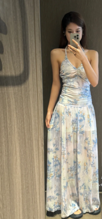 New Pretty French-style Elegant Summer Women's Long Dress - VelvetHem