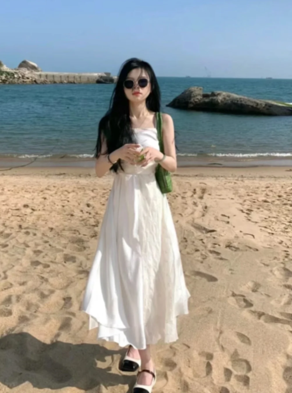 New Pretty French-style Elegant Summer Women's Long Dress - VelvetHem