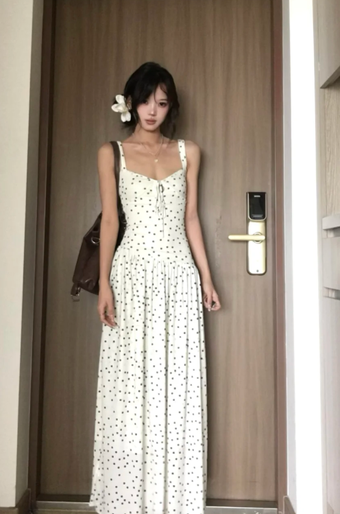 New Pretty French-style Elegant Summer Women's Long Dress - VelvetHem