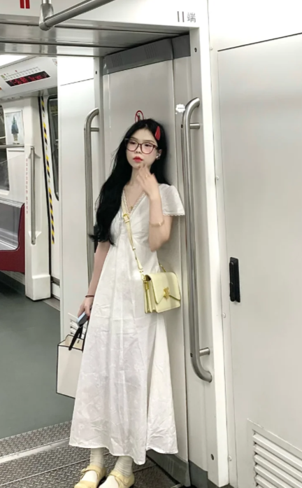 New Pretty French-style Elegant Summer Women's Long Dress - VelvetHem