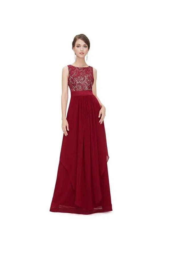 A-line Chiffon Round Neck Evening Dress Party Dress Prom Dress (ZD13175) - VelvetHem