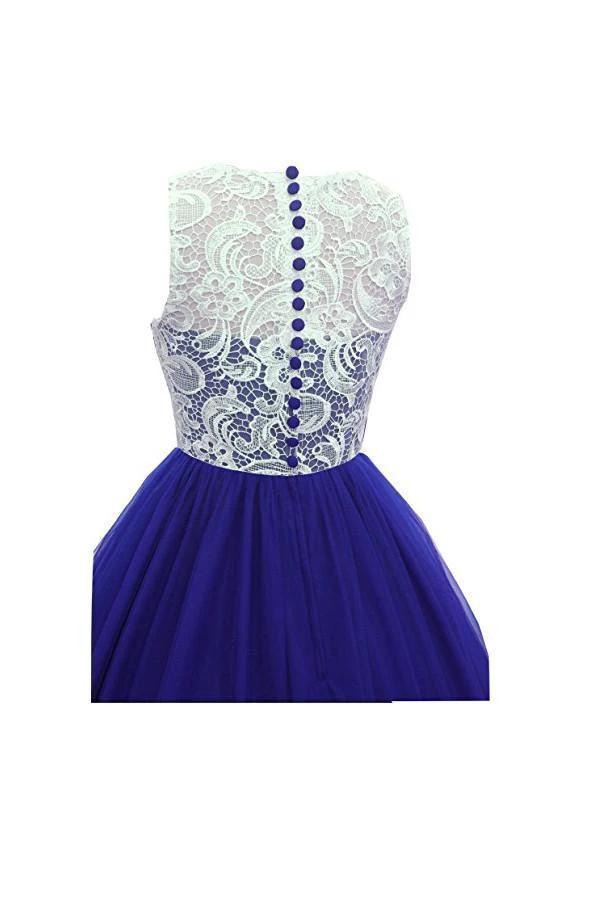 A-line Prom Dress lace bridesmaid long evening gowns (ZD13158)
