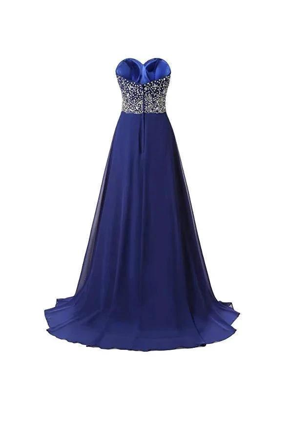 A Line Prom Dresses Chiffon Sweetheart Evening Dresses (ZD13172)