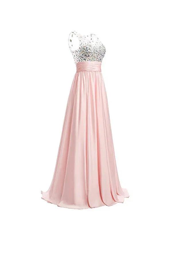 A-line Prom Dresses Floor Length Chiffon Evening Gowns PG255 by pgmdress