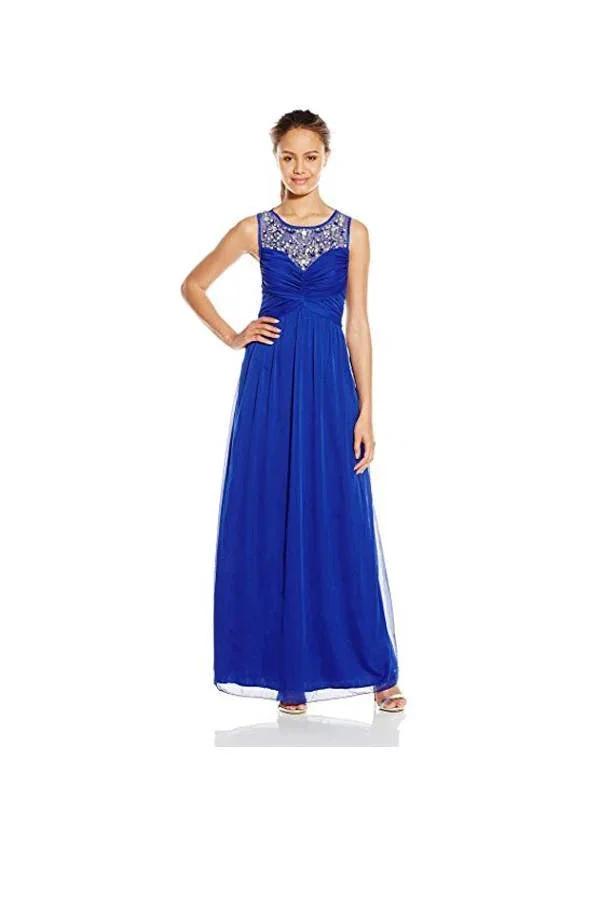 A-line Royal Blue Beading Long Prom Dress Evening Dress PG270 by pgmdress