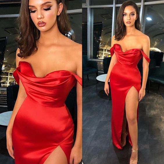 Sweetheart Pure Long Prom Dress With Split - VelvetHem