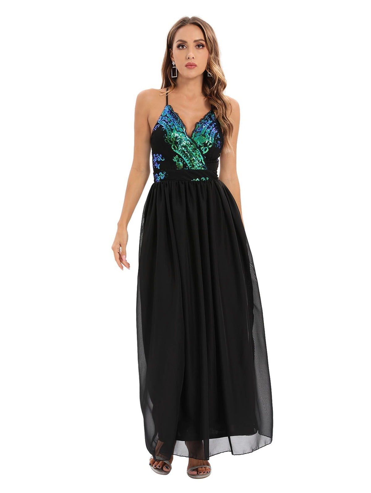Sexy Backless Spaghetti Straps Dress Women Clothing Maxi Dress Evening Dress - VelvetHem