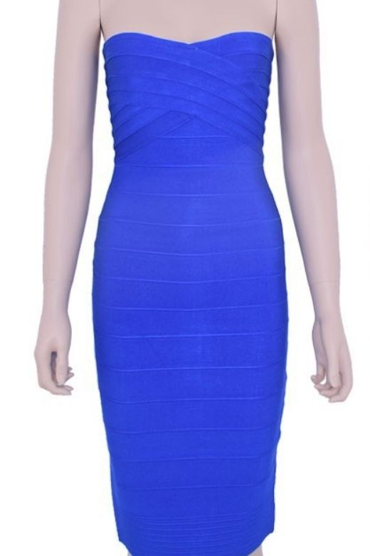 Aaliyah Bandage Midi Dress - Royal Blue