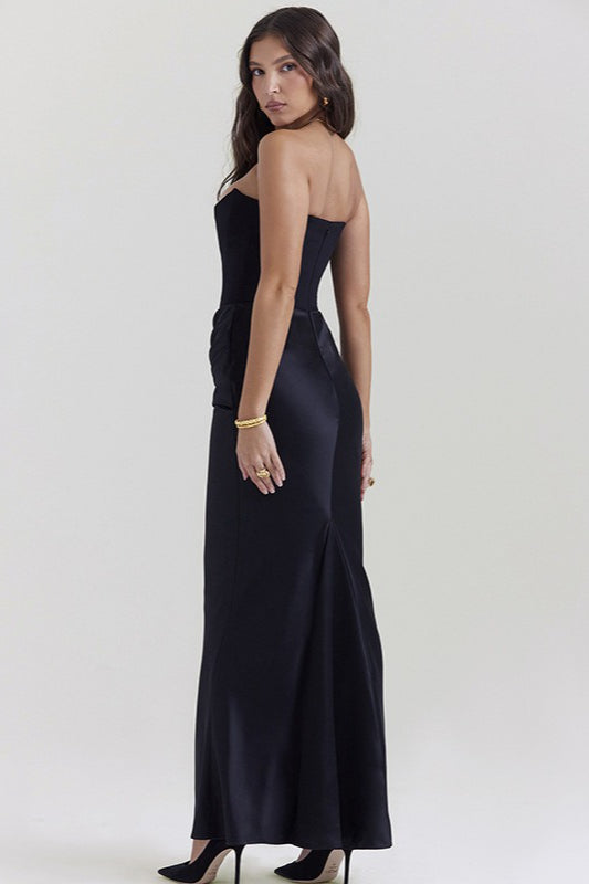Backless Cinched Waist Maxi Dress - View 14 | VelvetHem