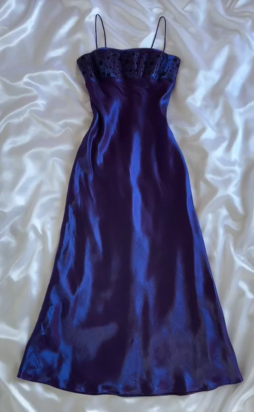 Unique Purple A Line Long Prom Dress Evening Gown - VelvetHem