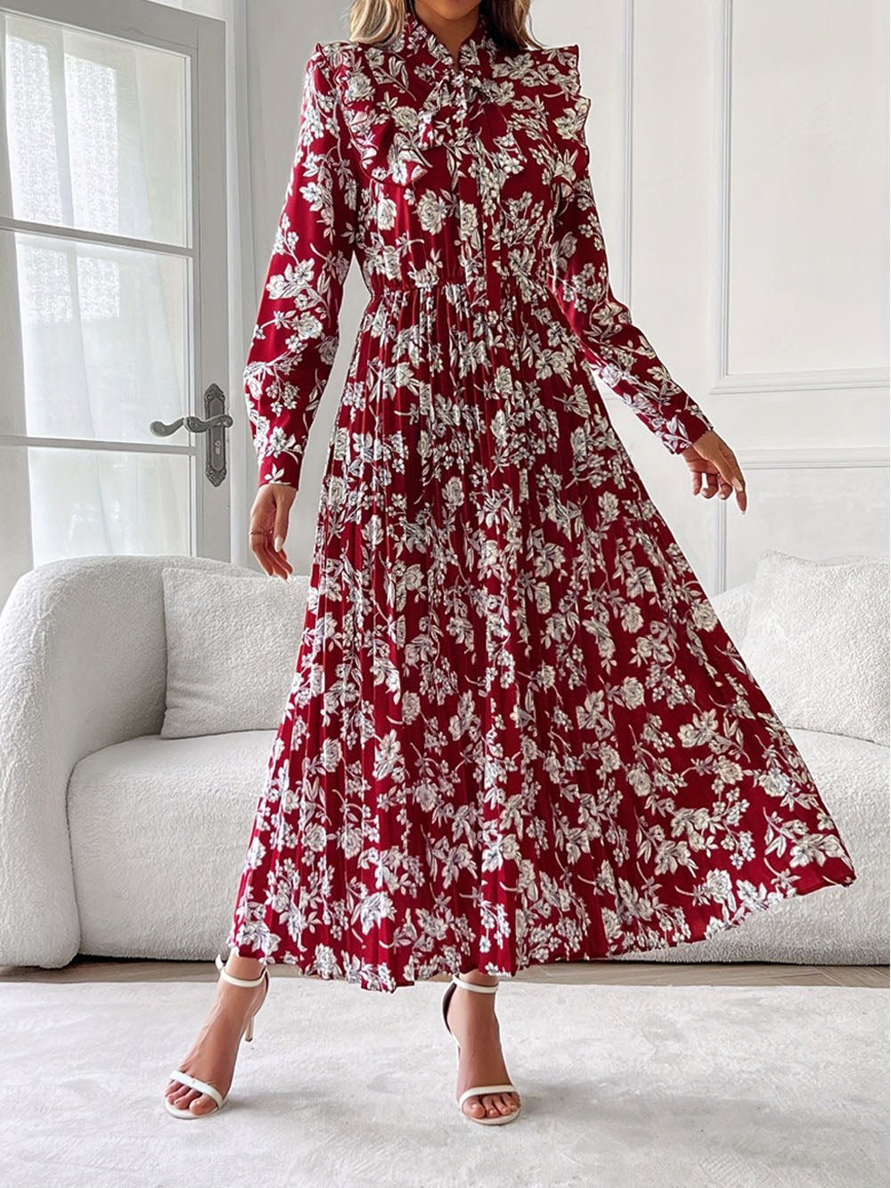 Alaia Long Sleeve Midi Dress