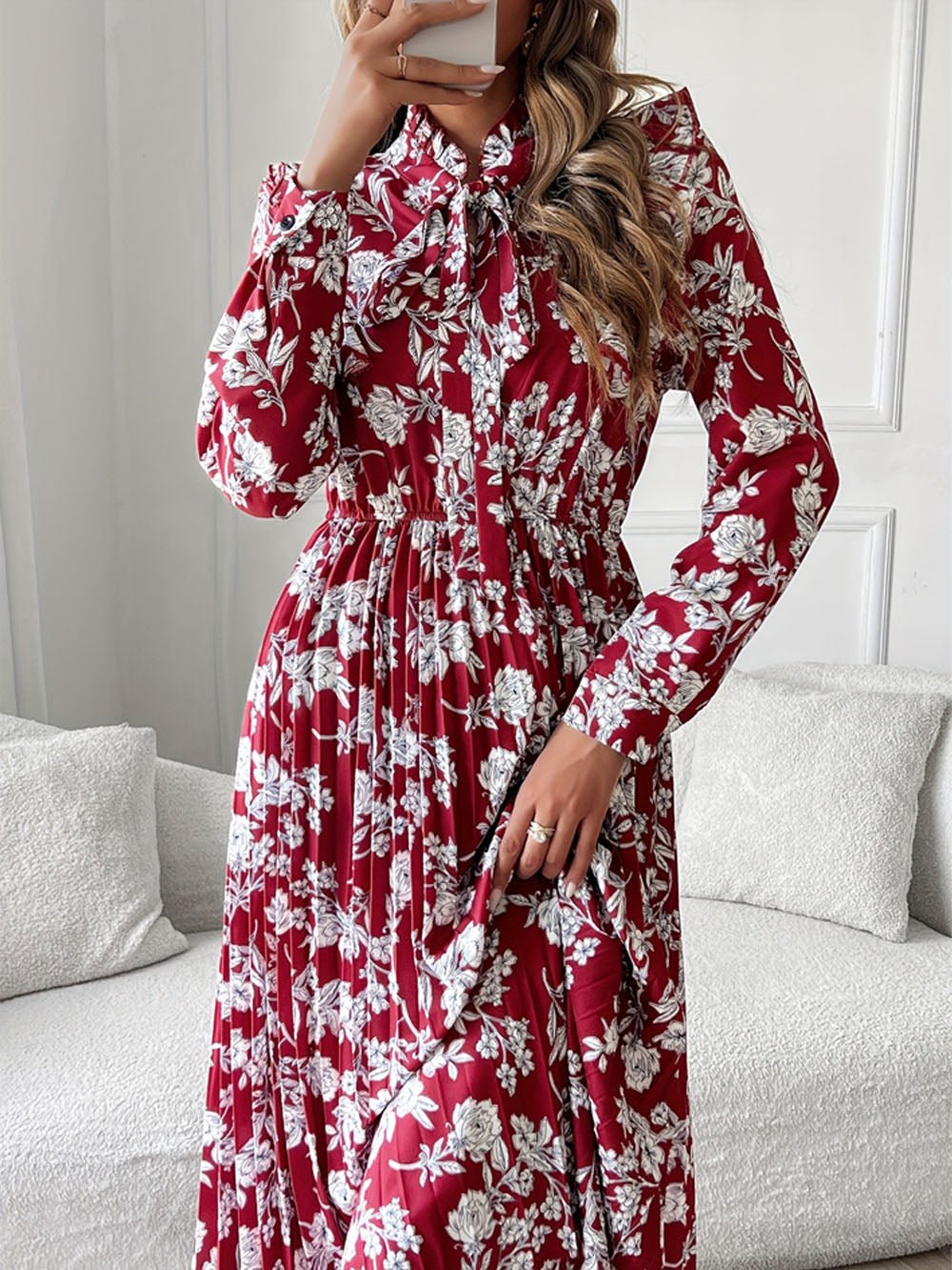 Alaia Long Sleeve Midi Dress
