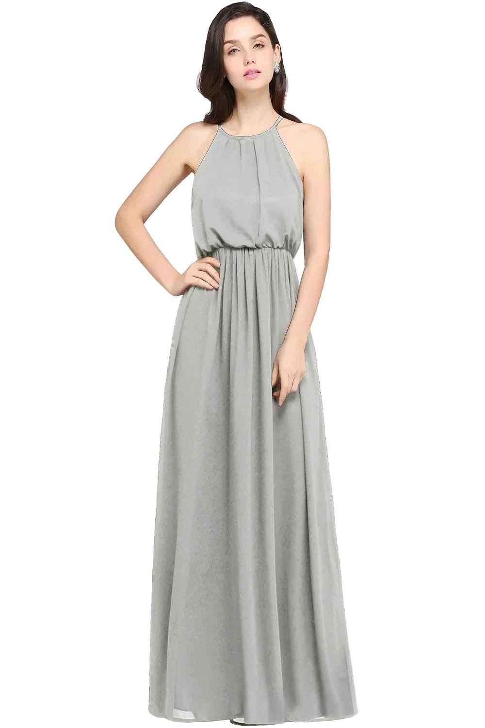 Amazing A-Line Scoop Sleeveless Chiffon Bridesmaid Dress by misshow.com