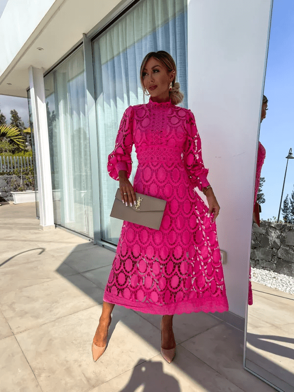 Paulina Elegant Midi Dress for Women Casual Daywear
