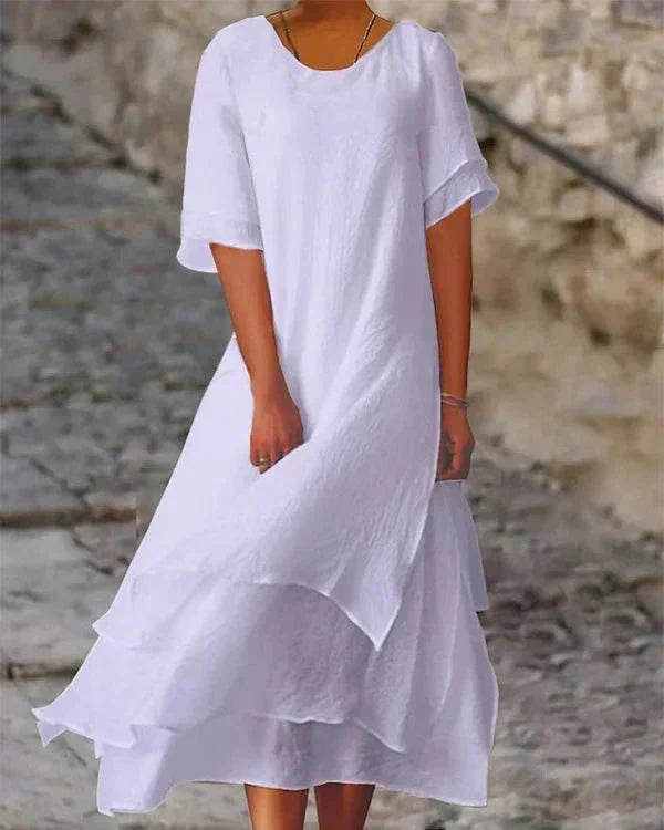 Bárbara Lightweight Summer Dress Made of Cotton for an Elegant Appeara