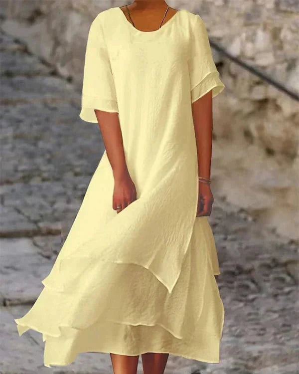 Bárbara Lightweight Summer Dress Made of Cotton for an Elegant Appeara